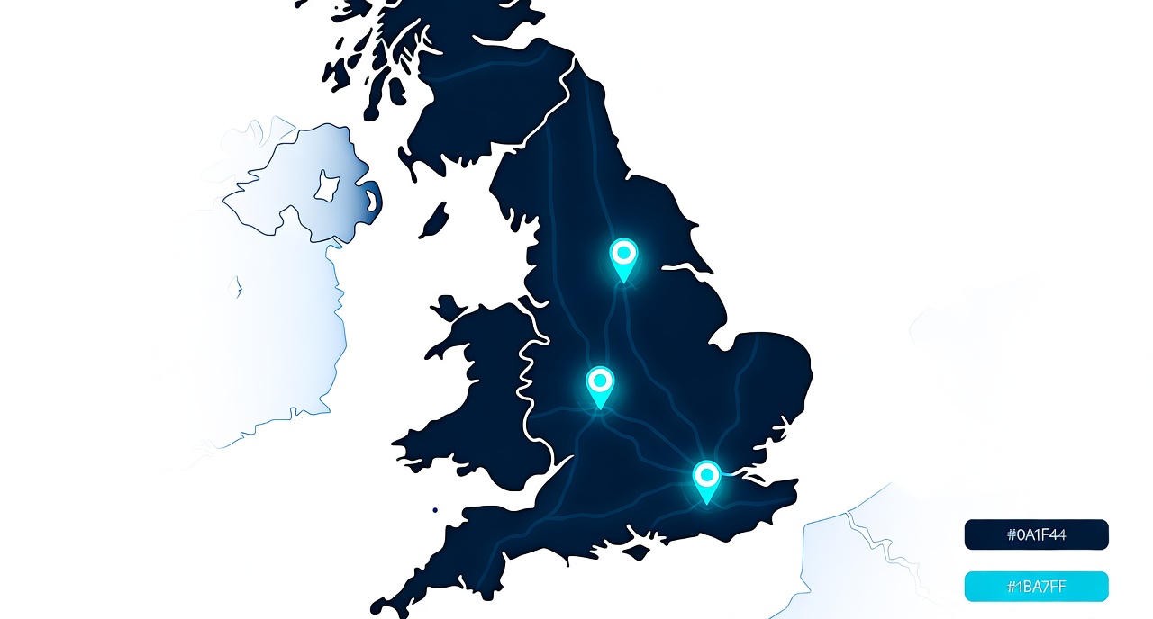 UK data centre hotspots map